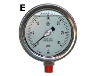 Model E Gauge - 1/4" NPT Standard Bottom Connection